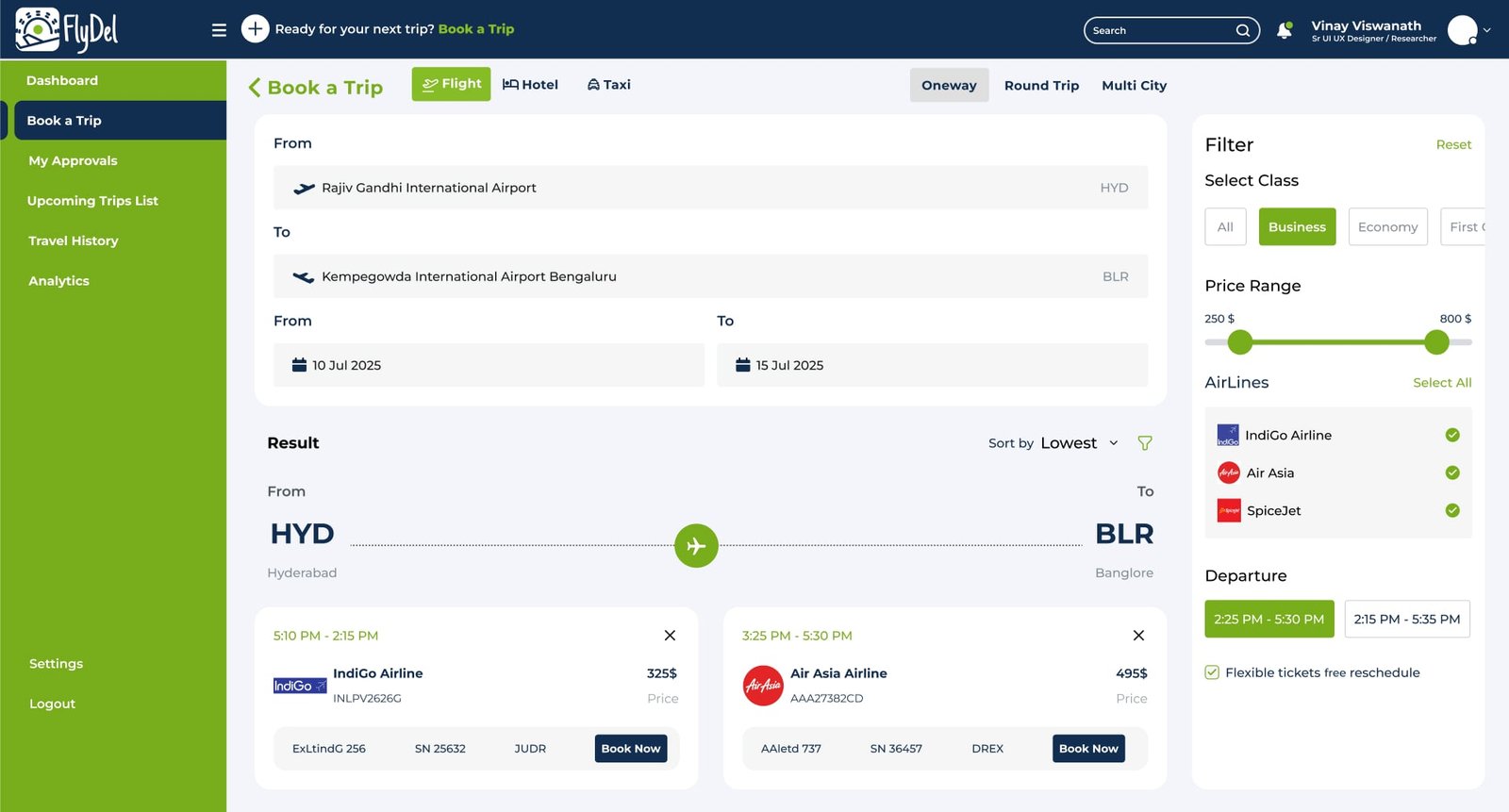 FlyDel | Book a Trip